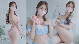 (4K 세로룩북) 가까이서 보는 일본룩북🤍 초근접 시스루 언더웨어 룩북 여친룩 란제리 룩북 직캠 레전드 underwear Lookbook 모델 장미 직캠