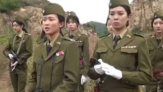 Chinese villainess in high heel knee boots get death and strangle by gun
