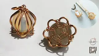 Lily of the valley pendant with large spherical stones without holes 398