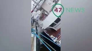 Видео с места: завалившийся траулер 