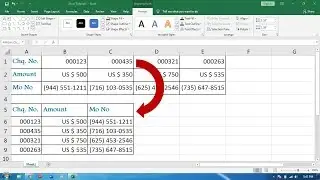 How to Rotate Data from Rows to Columns in Excel