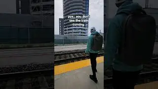 where does the train come from so fast ? 🥴