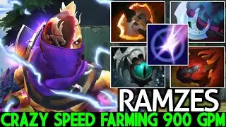 RAMZES [Anti Mage] Crazy Speed Farming 900 GPM Unkillable Build Dota 2