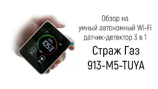 Обзор на умный автономный Tuya Wi-Fi датчик-детектор 3 в 1 «Страж Газ 913-M5-TUYA»