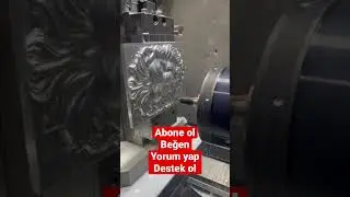 Aslanın kafasını çeliğe işliyoruz