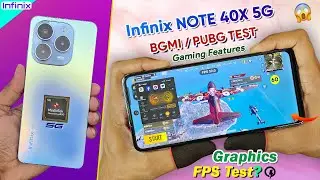 Infinix NOTE 40X 5g Bgmi Pubg Test | Infinix Note 40X 5g Bgmi Gaming Graphics FPS, Battery Test