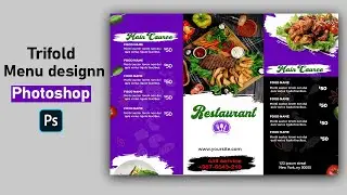 restaurant food menu design in photoshop/Trifold menu design photoshop