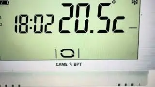 Hard Reset CAME BPT TH 500 Thermostat