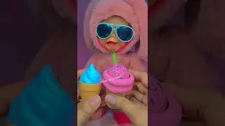 Satisfying with unboxing & review Miniature ice cream set toys kitchen video ASMR video
