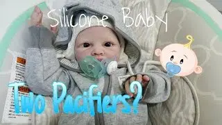 GIANT SILICONE BABY TRIES PACIFIERS AND BOTTLE! TAKES FULL NIPPLES! HUGE LIFE LIKE BABY DOLL!
