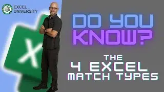 How To Use Excel's 4 Match Types (Partial, Exact, Fuzzy, Approximate)