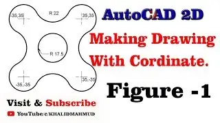 AutoCAD 2D Drafting With coordinate Figure -1 /AutoCAD 2D Exercise