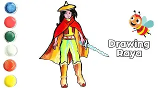 How to Draw and Paint Raya Easy | Raya and the Last Dragon Simple Drawing