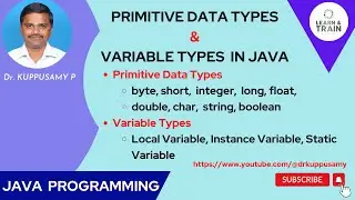 07 Primitive Data Types and Types of Variables in Java