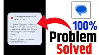 Someone has access to your screen message problem | You are sharing your screen with someone message