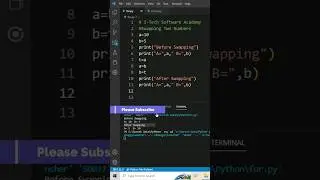 Swapping two Number using Python 
