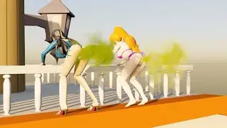 【blender】Nami and Robin have intestinal problems(fart&burp animation)