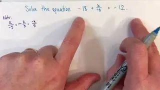 Solve equations with negative fractions