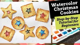 Watercolor Colorful Christmas Cookies Beginner Friendly