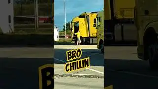 Bro Just Logged Out in the Truck 😂🛏️🚛 