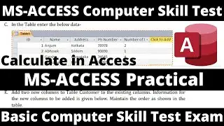 MS Access practical question pdf osssc | Computer Skill Test for PEO Exam 2023 Odisha