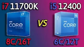 i5 12400 vs i7 11700K - RTX 3080 - Benchmark and Test in 5 Games 1080p