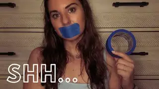 shhh... taping your mouth shut [ASMR]