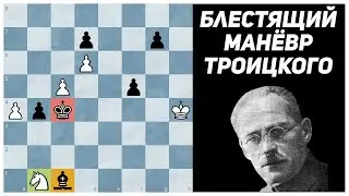Невидимые оковы чёрного короля. Красивейший этюд. Алексея Троицкого. Deutsche Schachzeitung 1911 год