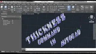 187 (FORMAT TOOL) (TH) THICKNESS COMMAND IN AUTOCAD, USES OF THICKNESS COMMAND