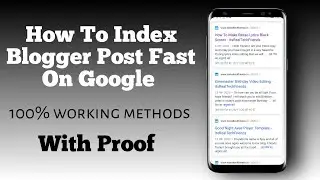 How To Index Blogger Post Fast On Google | Blogger post Index Problem Solution | Post Index Problem