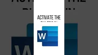 How to ACTIVATE rulers in Microsoft Word