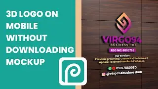 Create 3D Logo Mockup without Downloading Logo Mockup | Photopea Tutorial