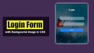 Attractive Login Form With Background Image Using CSS | CSS Project 2024