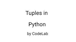 Tuples in Python