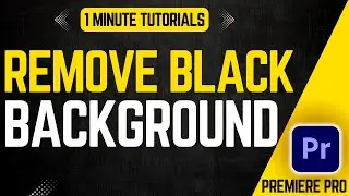 How To Remove Black Background In Premiere Pro 2024 | Adobe Tutorials