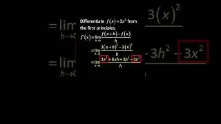 💯 The First Principles Differentiation | Derivative from The First Principles