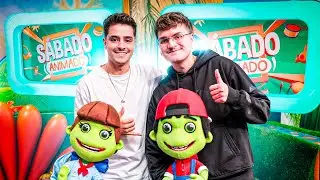 Apresentei o SÁBADO ANIMADO no SBT com o CAIOX! | Vlog bastidores