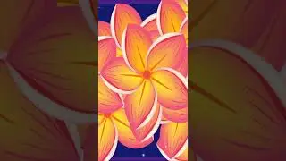 Футаж на синем фоне летающие оранжевые цветы вертикальный для андроида