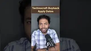 TechnoCraft Buyback Apply Dates🔥 Last Date to Apply  #ipo #buyback #shorts #stockmarket