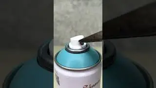 Trick with a spray of paint