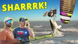 SHARK FISHING with a PARAMOTOR