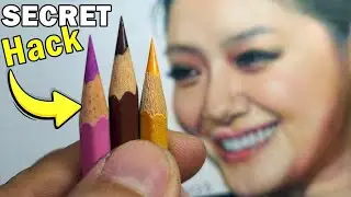 SECRET Revealed...Easy Skin-Tone HACK! Colored Pencil Drawing, Blending Tutorial
