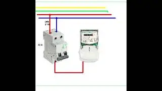 Подключение однофазная счётчика. Connecting a single-phase meter