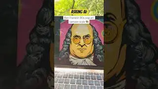 Asking AI: Ben Franklin 80s pop art cartoon style 🎨