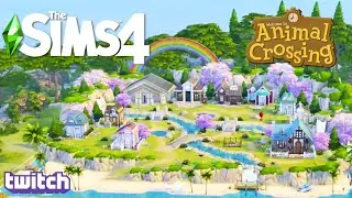 Touring Sati Sim's Animal Crossing Wild World Sims 4 Lot! (Twitch Replay)