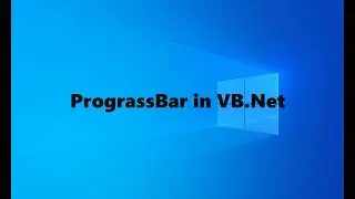 How to use ProgessBar using VB Net
