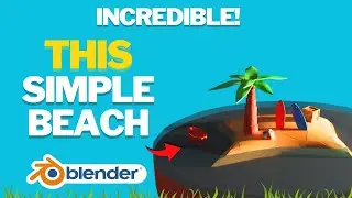 How To Create A Simple Beach Island In Blender 3.4 Tutorial! Beginner!