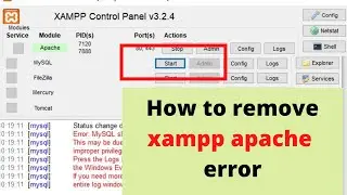 How to remove Xampp error | XAMPP : MySQL and phpMyAdmin don't work