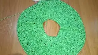 Джемпер с ажурной кокеткой, 3 часть МК (с 32 по 65 ряд)