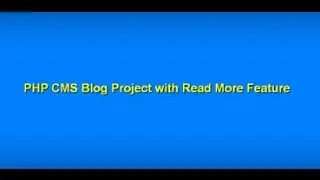 PHP Blog CMS Project with Read More feature